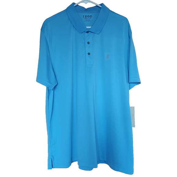 Izod Other - Izod Golf Shirt Men's XXL Blue Waffle Pattern Polo Style Sporty Outdoors Classic